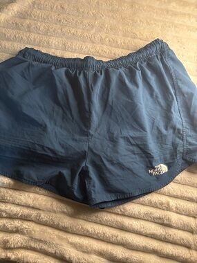 The North Face Navy Blue Women's Running Shorts with Logo
